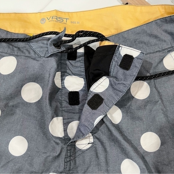 VAST Polka Dots Drawstring Swim Trunks Size 36 - Picture 4 of 11